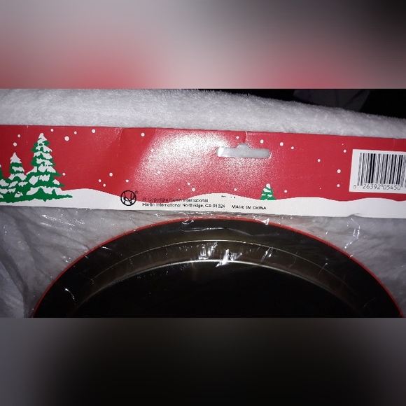 VTG New HARTIN Metal Serving Tray Circular Holiday santa elves - Picture 2 of 8